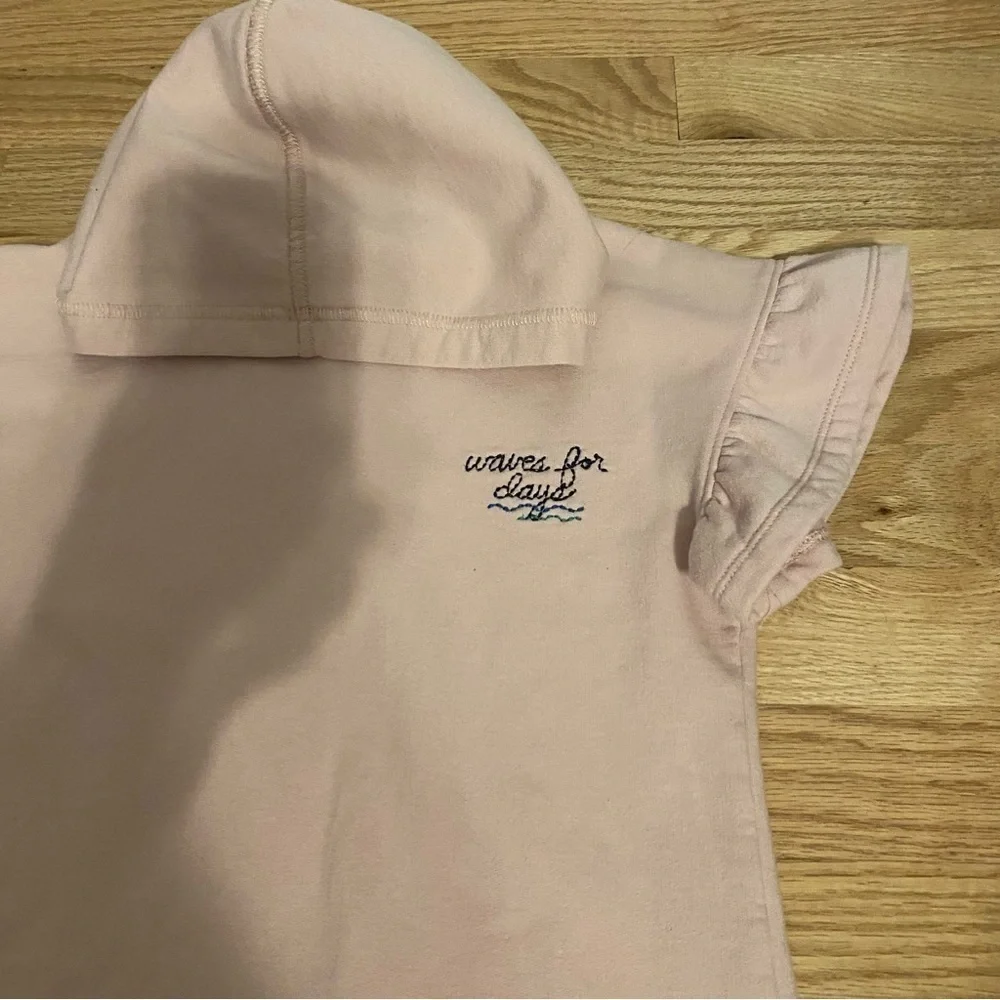 Gymboree Hooded Dress Small Pink Sweatshirt Jersey Material Waves For Days